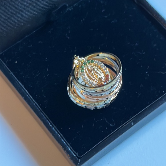 Virgen Guadalupe Semanario Woman Ring Gold Layered/ Oro Laminado NWOT - Picture 2 of 9